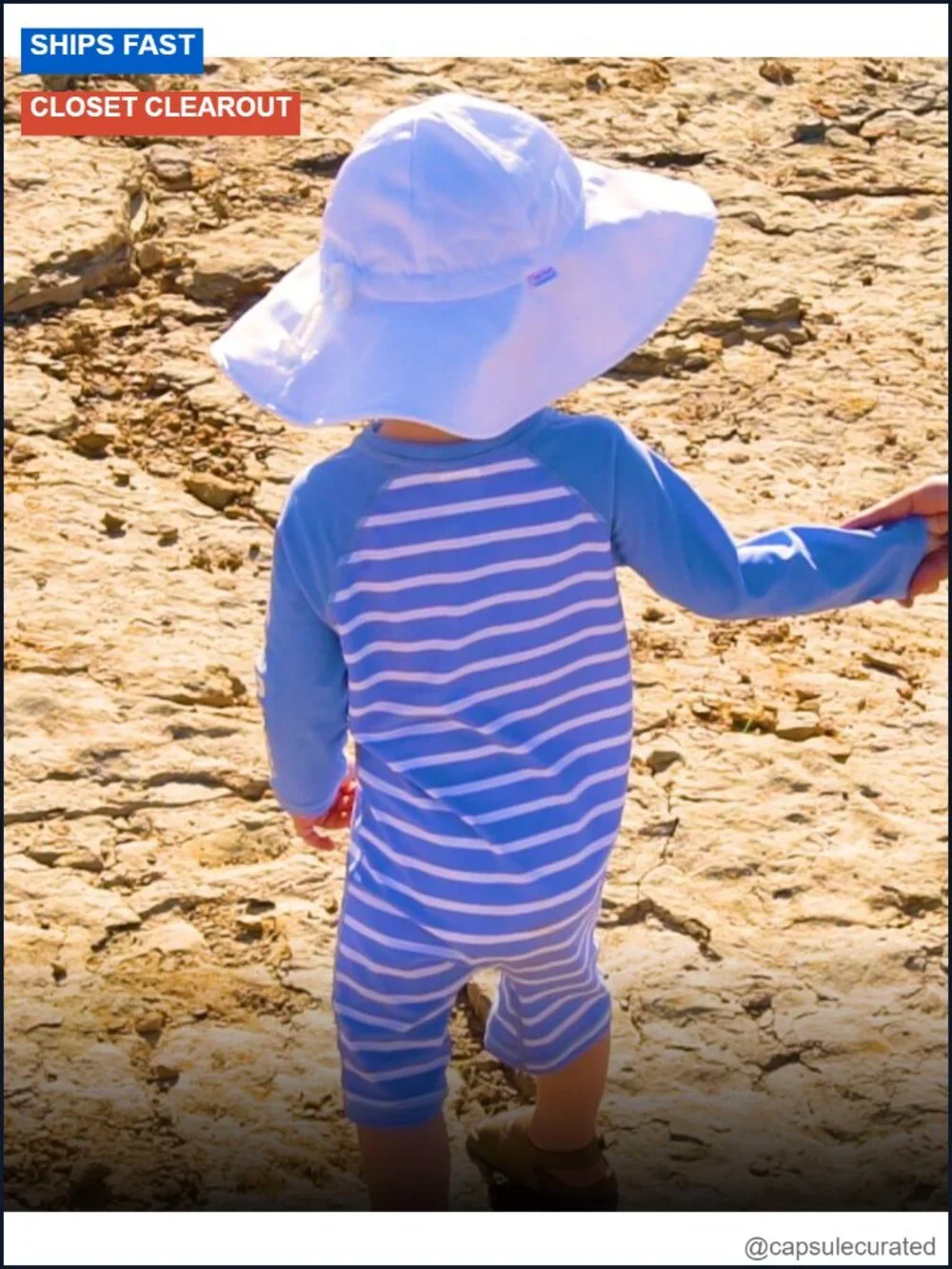 Baby Girls UPF 50+ Wide Brim Sun Hat - Adjustable Toggle & Chin Ties, Quick